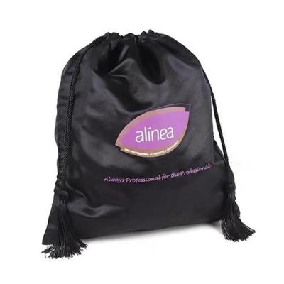 China High Quality And Low Price Black Drawstring Satin Gift Bags For Glasses And Gift for sale