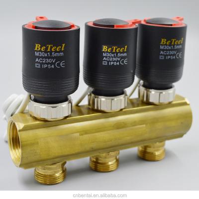 China Traditional Wax Thermal Actuator Worked With Manifold For Water Floor Heating System for sale