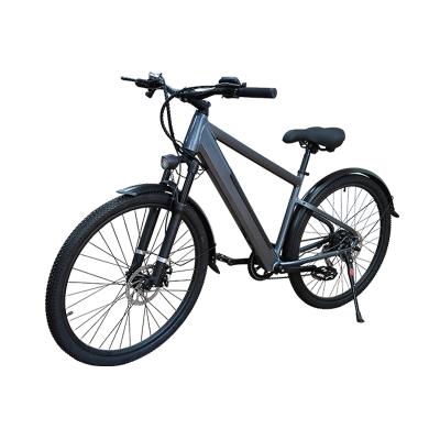 China Aluminum Alloy 250w 350w 36v Lithium Battery Rear Hub Motor 26inch Tire Front Light Available Electric City Bike Bicycle for sale