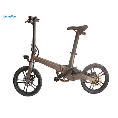 China Patented Magnesium Alloy 16 Inch 250w Rear Hub Motor 36v 5.2ah Folding Bike Electric Bicycle With Magnesium Alloy Frame for sale