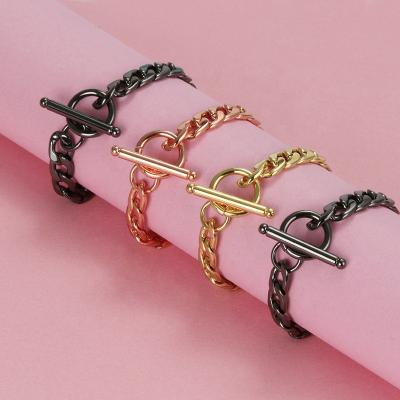 China Durable Chinese Stainless Steel Women Bracelet Personality Chain Bracelet Custom Manufacturer Bracelets For Gifts for sale