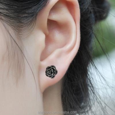 China FASHIONABLE Jewelry Basic Women's Rose Stud Earrings Crystal Earrings Handmade Gift for sale