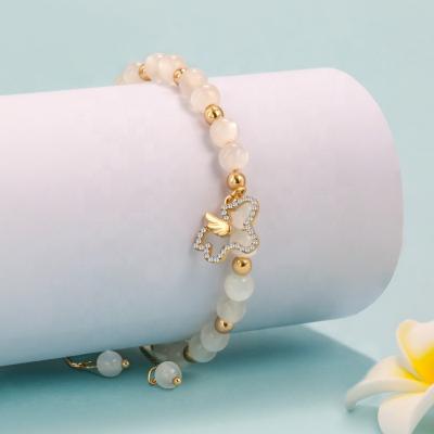 China CLASSIC Charms Jewelry Bead Bracelet Luxury Bracelete Ball For Women Moon Stone 10mm Bead Bracelet Custom for sale