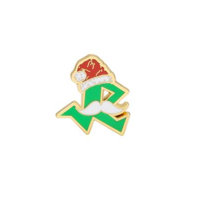 China Cloth Decoration Women Brooch Pin Santa Hat Brooch Christmas Brooches Garment Decoration for sale