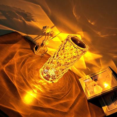 China Creative Portable LED USB Rose Desk Lamps Touch Switch Table Lamp for Bedroom Bedside Reading Night Light Luminaria Romantic Decor for sale