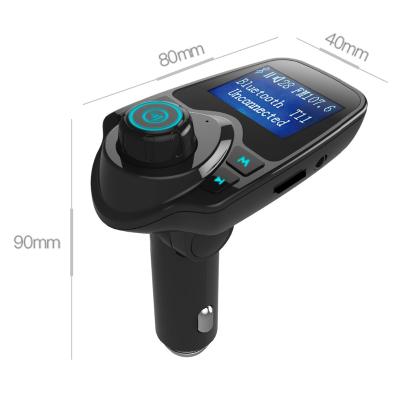 China T11 Dual USB Charger BT Car Kit FM Transmitter A2DP 5V 2.1A USB Charger LCD Display Car Handsfree FM Wireless Car MP3 Player for sale