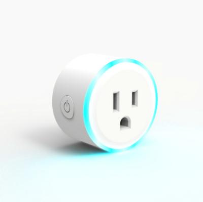 China Mini Wifi Power Plug Smart Socket Convenient With Mobile APP Remote Control Anywhere Compatible With Google Home And Amazon Alexa for sale