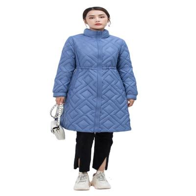 China Wholesale Good Quality Breathable Fashion Stripper Jacket Zipper Pockets Womens Long Lady Down Jacket for sale