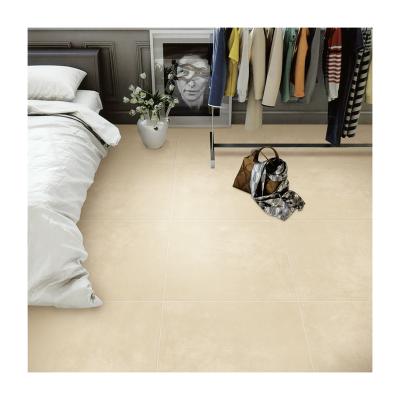 China Wholesale Cement Wall 600x600 Beige Glazed Ceramic Tiles Wear Resistant Floor Kitchen Matte Wall Tiles For Flooring for sale