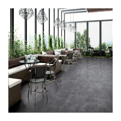 China Wear Resistant Soft Polished Charcoal Satin 450x900mm Soft Glazed Cement Outdoor Porcelain Floor Tiles for sale