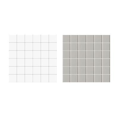 China Good price new 2*2 5*5 mesh-back kitchen backsplash bathroom wall rustic feature wall tiles white glass ceramic mosaic tile for sale