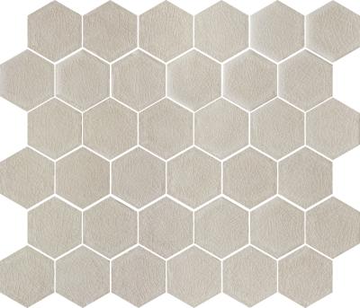 China Rustic Discontinued White Glass Ceramic Mosaic Tiles Hot Sale Hexagon Mesh-Back Kitchen Backsplash Bathroom Wall Feature Wall Feature Tile for sale