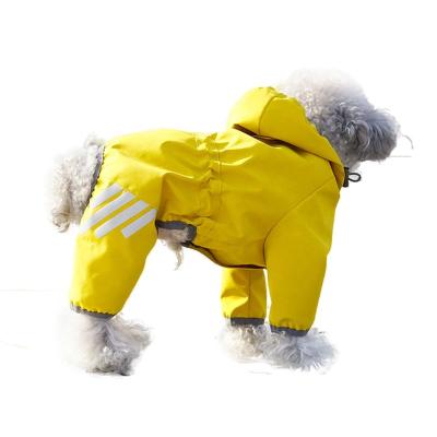 China Viable Wholesale Dog Raincoat Hooded Large Dog Raincoat Raincoat With Reflective Designers Luxury Raincoat Clothes For Dogs for sale