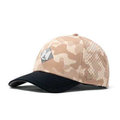 China Custom High Quality COMMON 6 Panel Camouflage Laser Cut Drilled Hole Cap, Breathable Embroidery Logo Mesh Tactical Cap for sale