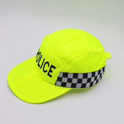 China JOINT Custom Safety Unstructured Hat With Reflective Stripes Performance Cap Fluorescent Hat for sale