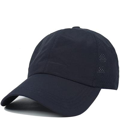 China 100% Hat For Women, Simple Blank Custom JOINT Polyester 6 Panel Black Ponytail Hat With Ponytail Hole for sale