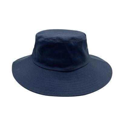 China Custom Black Sunscreen Bucket Hat Outdoor Fisherman Hat With String for sale