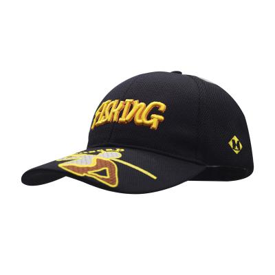 China COMMON Embroidery High Quality Custom Baseball Cap 6 Panel Breathable Fishing Hat For Men for sale