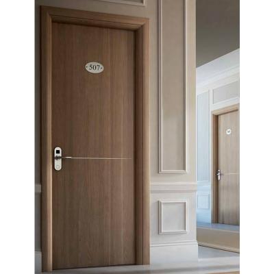 China Modern Flush Design Veneered Doors For Hotels / Soundproof Hotel Door for sale