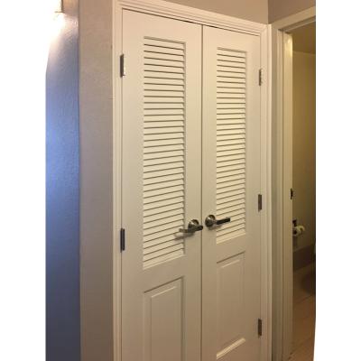 China Swing Courtyard Hotel White Painted Closet Canopy Double Door for sale