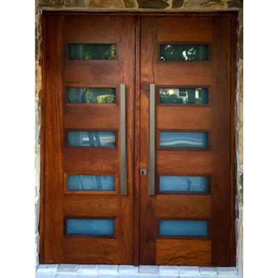 China Swing Solid Wood Mahogany Modern Custom Exterior Doors , Modern Entry Door for sale