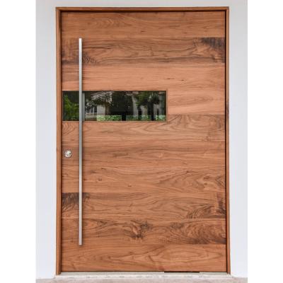 China Swing Morden Design Entry Door Front Door Pivot Door With Solid Wood Glass for sale