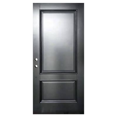 China USA Villa Main Entry Front Door 2-Panel Stile and Rail Easily Assembled Solid Wood Door with Sidelites for sale