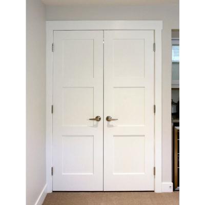 China Shaker Type Cheap Painted Wood Swing Bathroom Door for sale