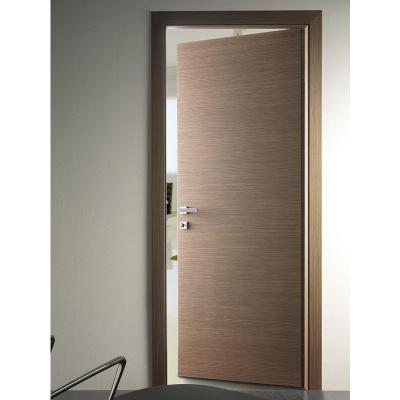 China Modern wood veneer hollow core flow door for hotel, laminated frame for sale