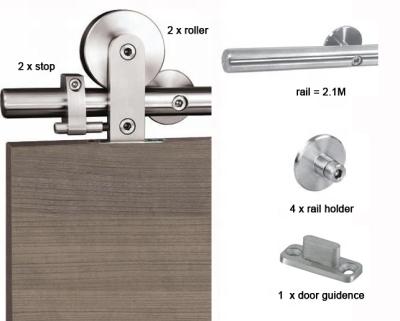 China Modern Sliding Barn Wood Door Hardware , Sliding Wood Door for sale