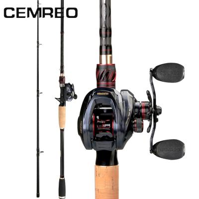 China CEMREO H Action Carbon Baitcasting Carbon Fiber Fishing Rod and Reel Combo Set for sale