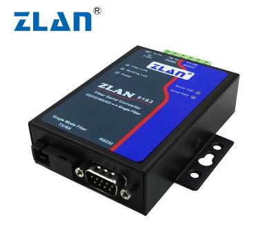 China IoT Solution ZLAN9163 RS485 RS232 RS422 to Industrial Fiber Optic Fiber Converter for sale