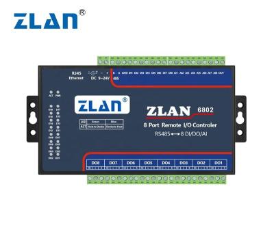 China Remote I/O Control ZLAN6802 8 Channels DI AI DO RS485 Modbus I/O Module RTU / Data Collector Remote Controller for sale