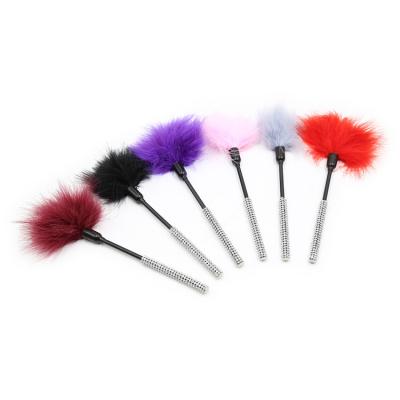 China Ninghao Diamond Flirt Feather Command Stick Emotion Drill Handle Feather Toys for Massage Stick Spot for sale