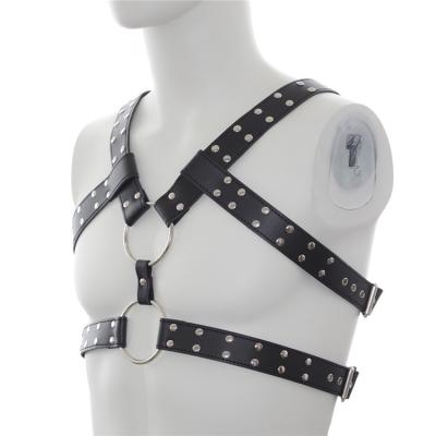 China Ninghao Female Male Harness Pu Male Chest Leather Harness For Wearing Costumes Bondage Suit Male for sale