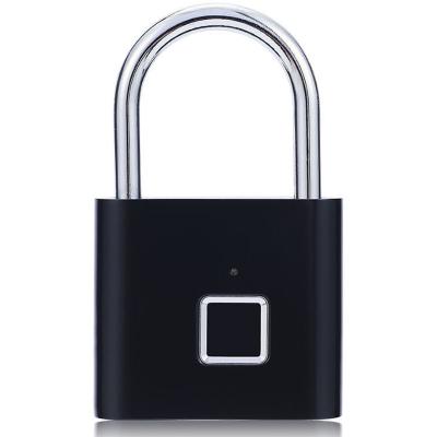 China Zinc Alloy Waterproof Small Alarm Fingerprint Smart Padlock for sale