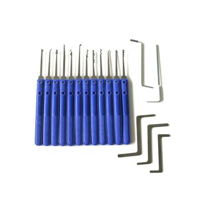 China Lock Picking Practice For Locksmith Lockpick Tools Set 17pcs Locksmith Practice Stainless Steel for sale