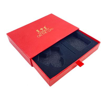 China Recycled Materials Jewelry Gift Box Packaging Boxes Custom Suction Cardboard Necklace Ring Gift Packaging With Sponge Insert for sale