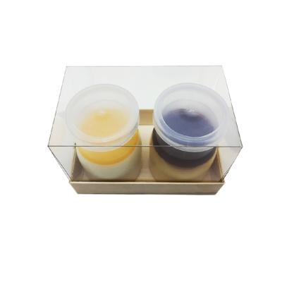 China Recyclable Clear Plastic Transparent Plastic Packaging Box Cake Pudding Pudding Gift Box for sale