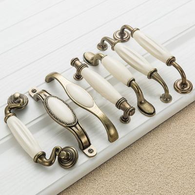 China Contemporary Furniture Hardware New Arrivals Zamak Knob Ceramic Knob Sideboard Drawer Dresser Handle Pull for sale