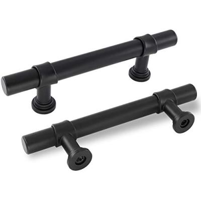 China Modern American Style Furniture Matte Black Stainless Steel Wardrobe Dresser Cupboard Handle Pull for sale