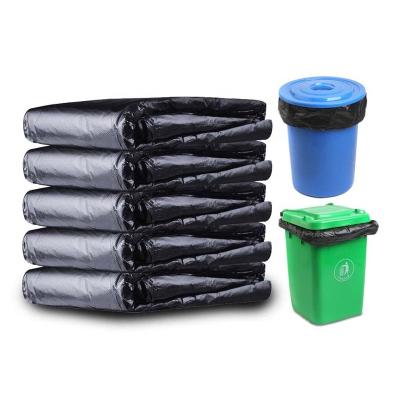 China Meditech Disposable 3 Mil Heavy Duty Plastic 38x58 Large Black Contractor Large Waste Bags For Waste for sale