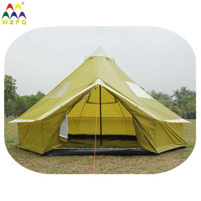 China Straight Tying Type Oxford Teepee Desert Teepee Pyramid Yurt Bell Tent Sale With Mosquito Net Door For Relaxing for sale