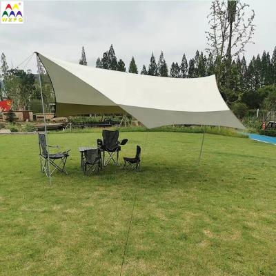 China Diagonal tie type outdoor tent tarp outdoor camping tent tarp waterproof fly hammock survival large tent sunscreen UV sunscreen for sale