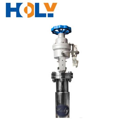 China Industrial DN50-80 vacuum insulated pneumatic shut-off valve that controls liquid helium in vacuum jacketed tubing for sale