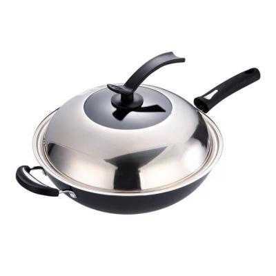 China Durable High Quality Uncoated Aluminum Alloy Hard Anodized Non Stick Pan Wholesale for sale