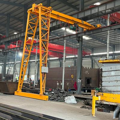 China Bridge Crane LB- Semi Crane 10t Gantry Crane Mobile for Warehouse/Workshop for sale