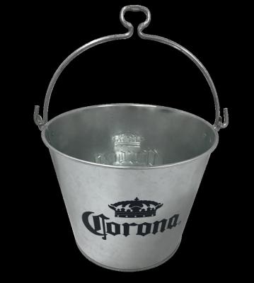 China Galvanized Viable Metal Wine Bottle Champagne Beer Bucket Cooler for sale