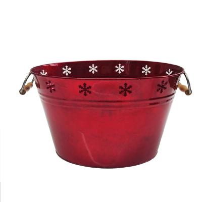 China Durable Colorful Powder Coated Metal Party Camping Tub For Drinks for sale