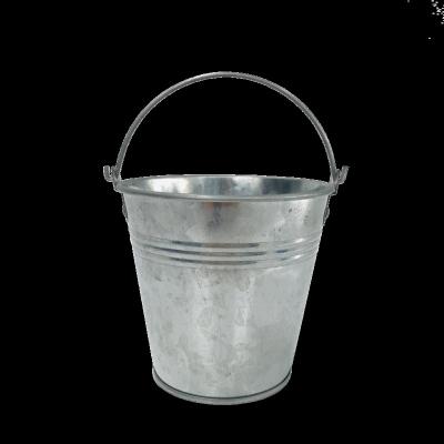 China Factory Wholesale Sustainable Gardening Metal 1L Cheap Price Galvanized Water Bucket With Handle for sale